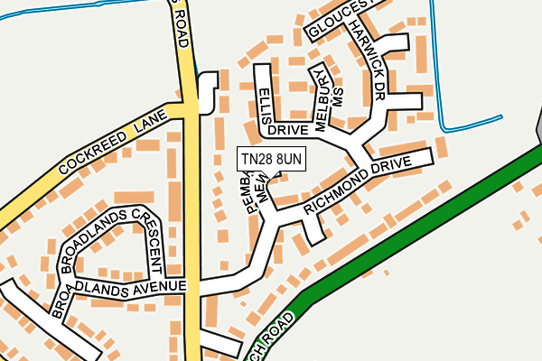 TN28 8UN map - OS OpenMap – Local (Ordnance Survey)