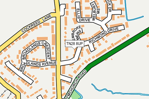 TN28 8UP map - OS OpenMap – Local (Ordnance Survey)