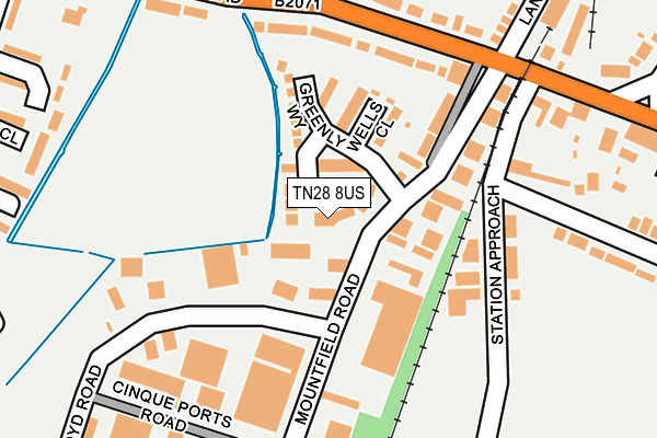 TN28 8US map - OS OpenMap – Local (Ordnance Survey)