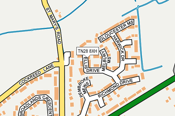 TN28 8XH map - OS OpenMap – Local (Ordnance Survey)