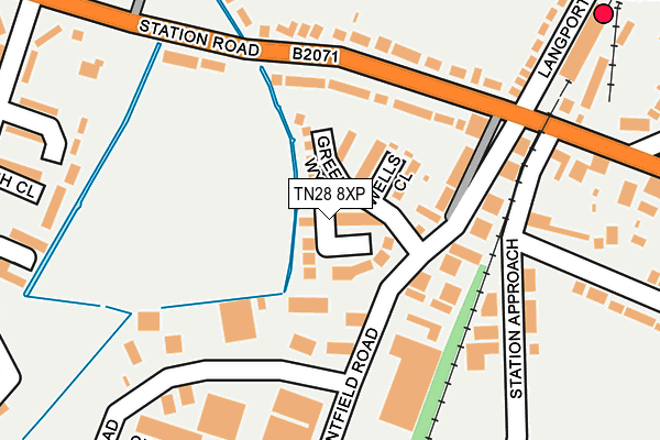 TN28 8XP map - OS OpenMap – Local (Ordnance Survey)