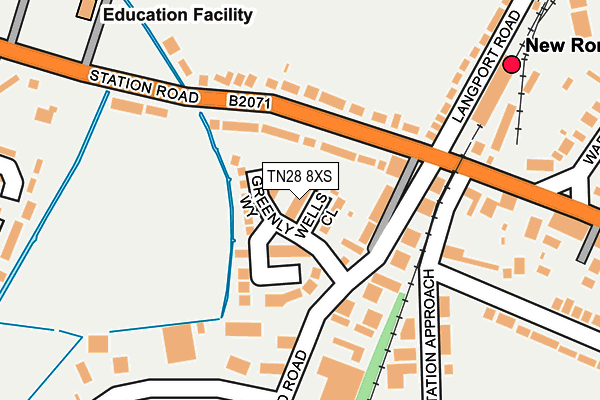 TN28 8XS map - OS OpenMap – Local (Ordnance Survey)