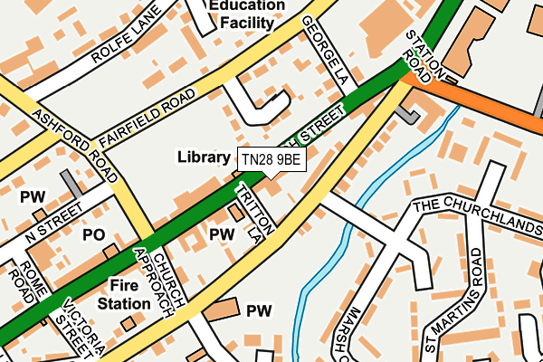 TN28 9BE map - OS OpenMap – Local (Ordnance Survey)