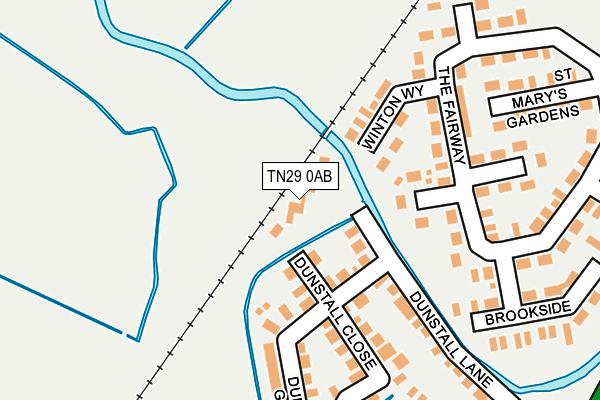 TN29 0AB map - OS OpenMap – Local (Ordnance Survey)