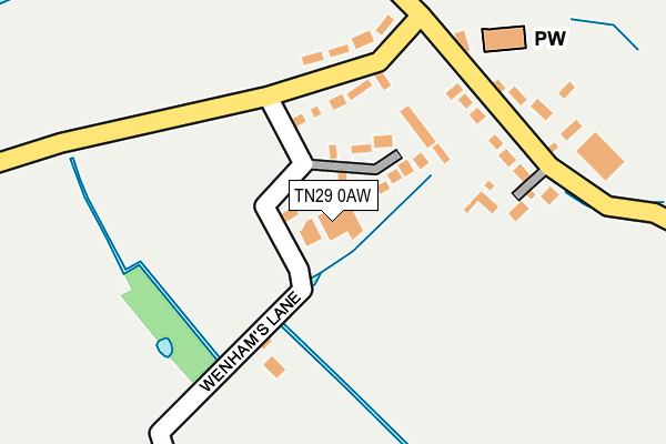 TN29 0AW map - OS OpenMap – Local (Ordnance Survey)