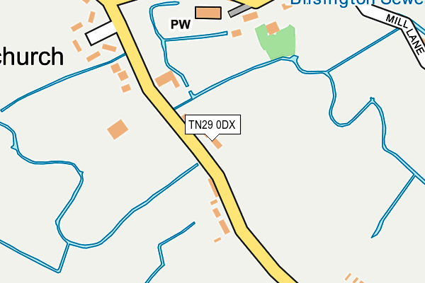 TN29 0DX map - OS OpenMap – Local (Ordnance Survey)