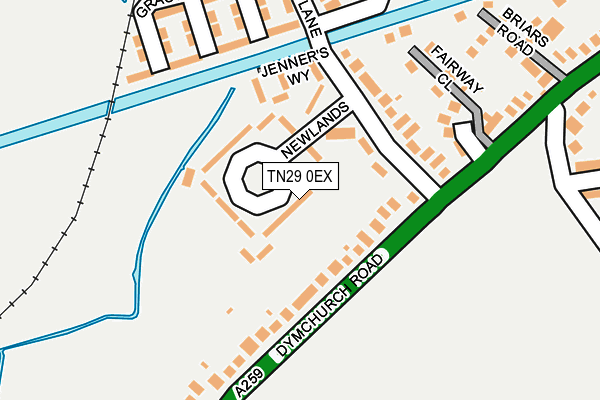 TN29 0EX map - OS OpenMap – Local (Ordnance Survey)