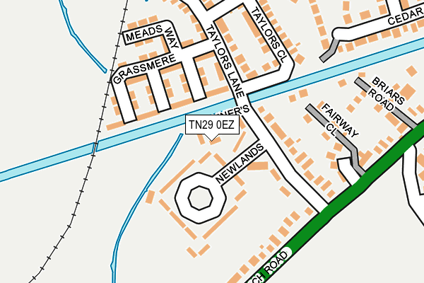 TN29 0EZ map - OS OpenMap – Local (Ordnance Survey)