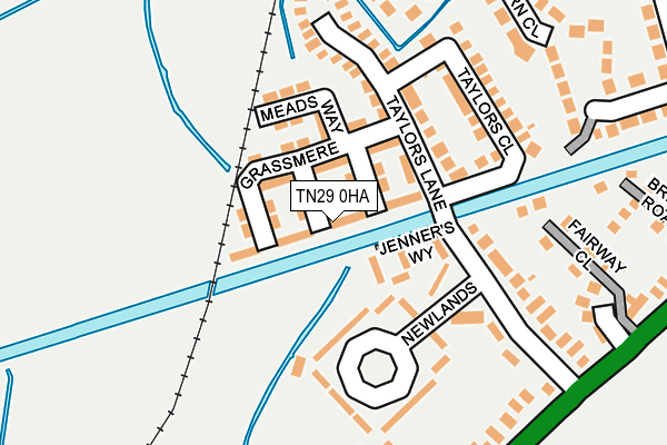 TN29 0HA map - OS OpenMap – Local (Ordnance Survey)