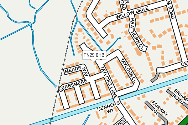 TN29 0HB map - OS OpenMap – Local (Ordnance Survey)