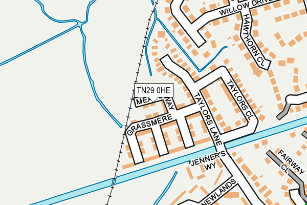 TN29 0HE map - OS OpenMap – Local (Ordnance Survey)