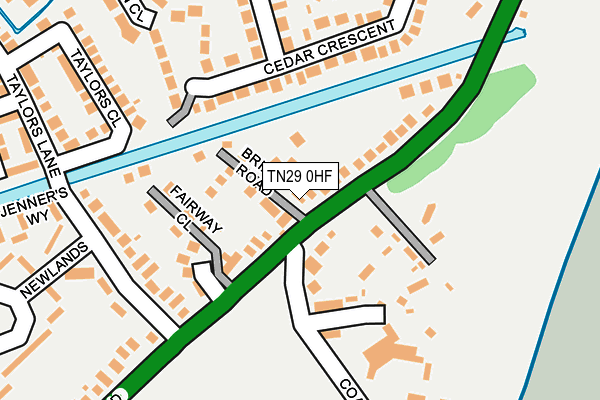 TN29 0HF map - OS OpenMap – Local (Ordnance Survey)