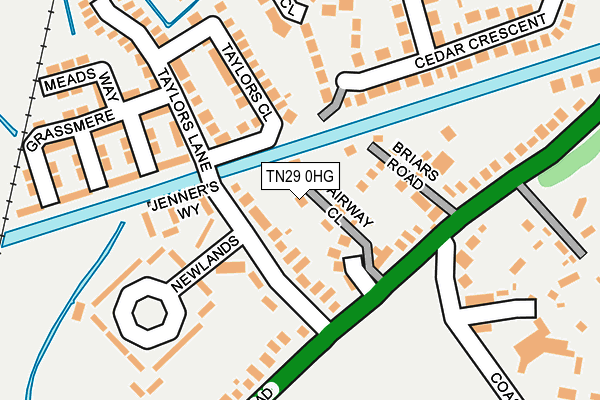 TN29 0HG map - OS OpenMap – Local (Ordnance Survey)