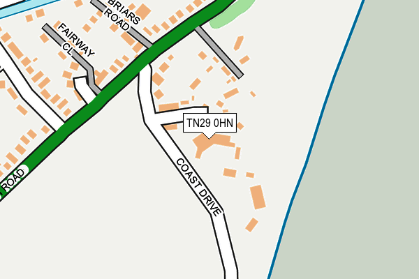 TN29 0HN map - OS OpenMap – Local (Ordnance Survey)
