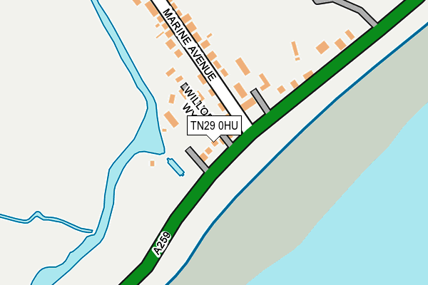 TN29 0HU map - OS OpenMap – Local (Ordnance Survey)