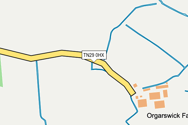 TN29 0HX map - OS OpenMap – Local (Ordnance Survey)