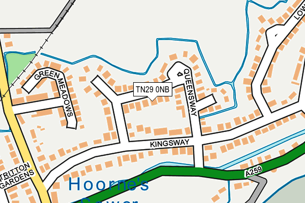 TN29 0NB map - OS OpenMap – Local (Ordnance Survey)