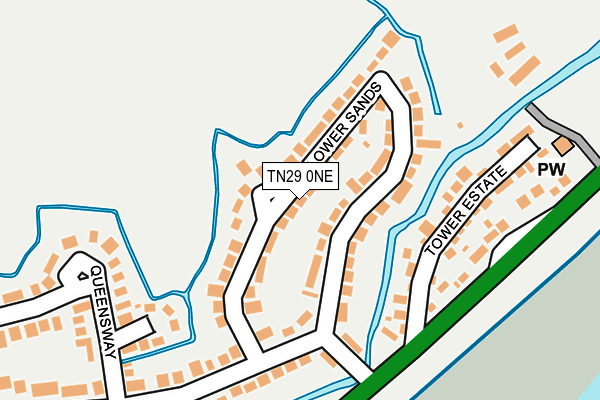 TN29 0NE map - OS OpenMap – Local (Ordnance Survey)