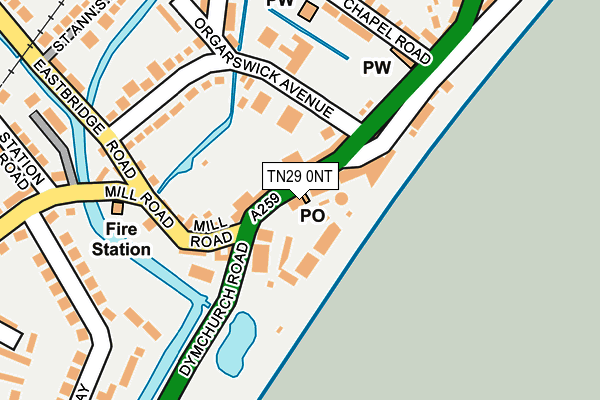 TN29 0NT map - OS OpenMap – Local (Ordnance Survey)