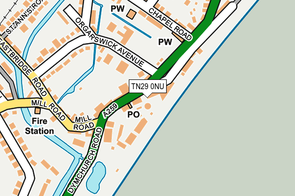 TN29 0NU map - OS OpenMap – Local (Ordnance Survey)