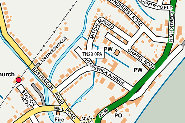 TN29 0PA map - OS OpenMap – Local (Ordnance Survey)