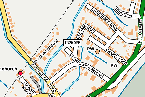 TN29 0PB map - OS OpenMap – Local (Ordnance Survey)
