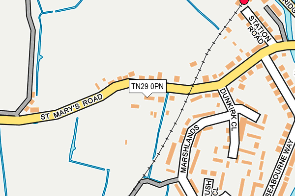 TN29 0PN map - OS OpenMap – Local (Ordnance Survey)