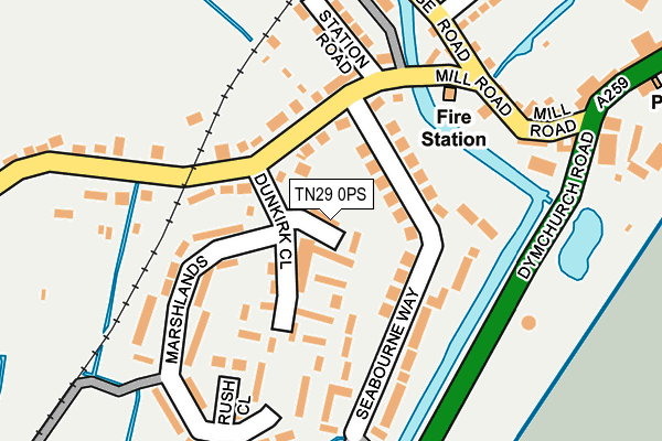 TN29 0PS map - OS OpenMap – Local (Ordnance Survey)