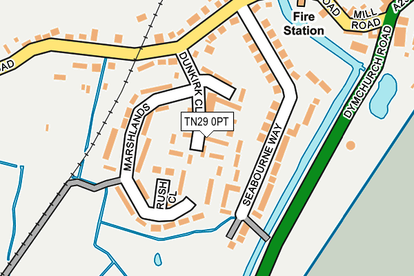 TN29 0PT map - OS OpenMap – Local (Ordnance Survey)