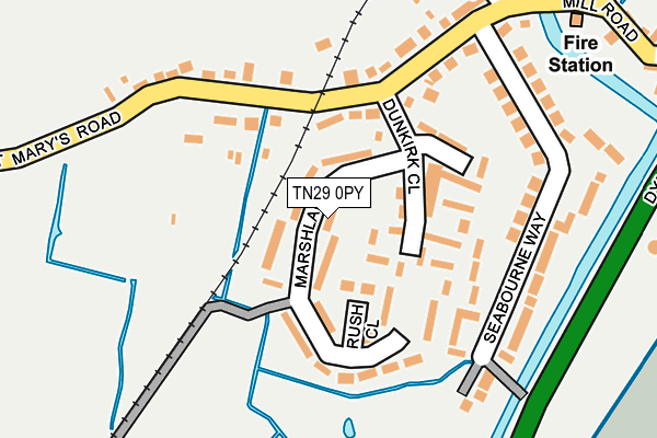 TN29 0PY map - OS OpenMap – Local (Ordnance Survey)