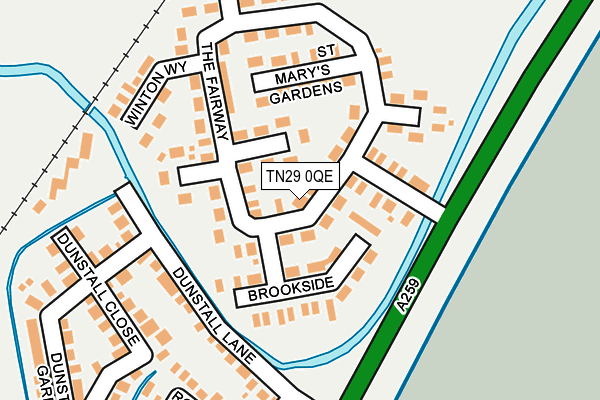 TN29 0QE map - OS OpenMap – Local (Ordnance Survey)