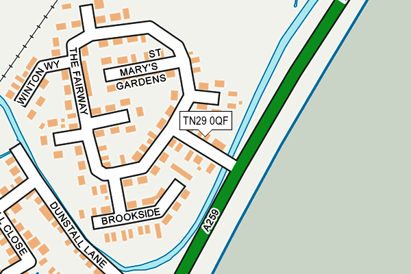 TN29 0QF map - OS OpenMap – Local (Ordnance Survey)