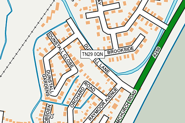 TN29 0QN map - OS OpenMap – Local (Ordnance Survey)