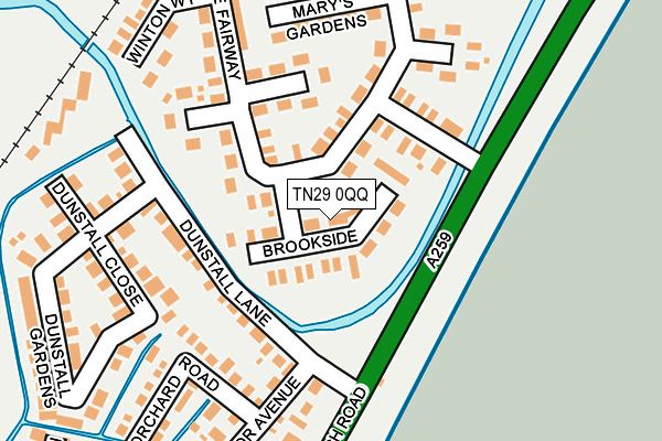 TN29 0QQ map - OS OpenMap – Local (Ordnance Survey)