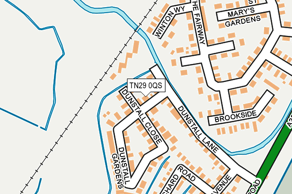 TN29 0QS map - OS OpenMap – Local (Ordnance Survey)