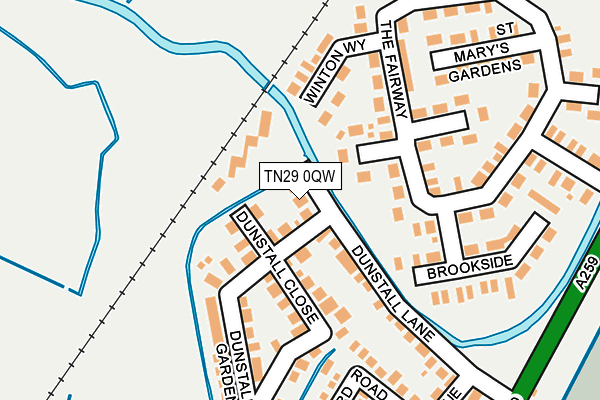 TN29 0QW map - OS OpenMap – Local (Ordnance Survey)