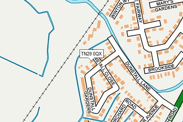 TN29 0QX map - OS OpenMap – Local (Ordnance Survey)