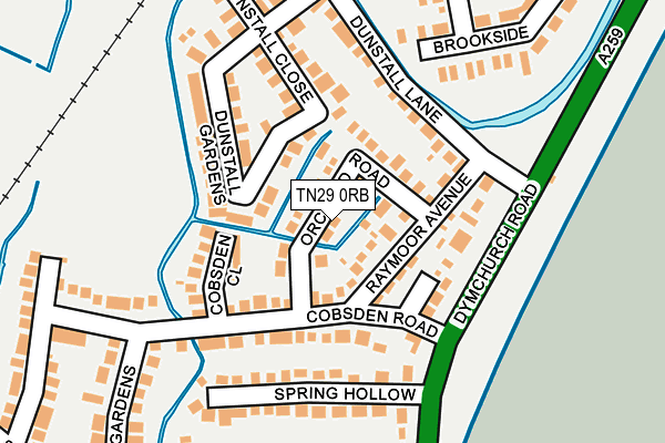 TN29 0RB map - OS OpenMap – Local (Ordnance Survey)