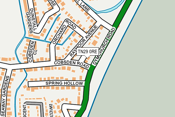 TN29 0RE map - OS OpenMap – Local (Ordnance Survey)