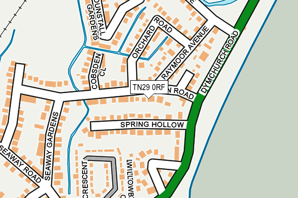 TN29 0RF map - OS OpenMap – Local (Ordnance Survey)