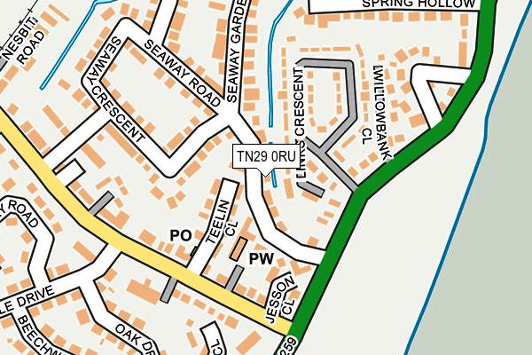 TN29 0RU map - OS OpenMap – Local (Ordnance Survey)