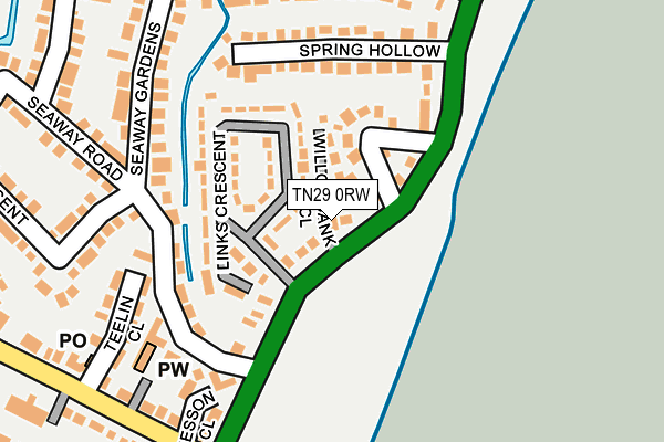 TN29 0RW map - OS OpenMap – Local (Ordnance Survey)