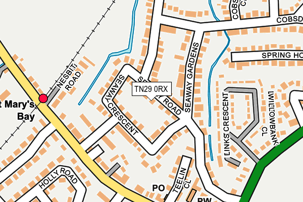 TN29 0RX map - OS OpenMap – Local (Ordnance Survey)
