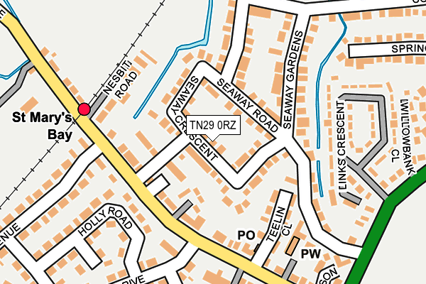 TN29 0RZ map - OS OpenMap – Local (Ordnance Survey)