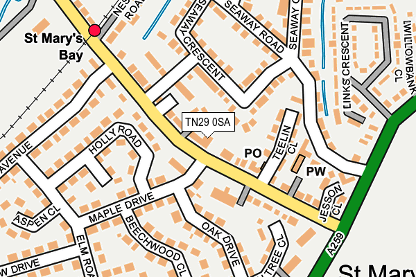 TN29 0SA map - OS OpenMap – Local (Ordnance Survey)