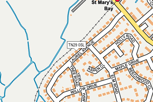 TN29 0SL map - OS OpenMap – Local (Ordnance Survey)
