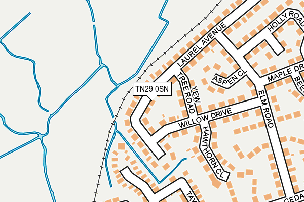 TN29 0SN map - OS OpenMap – Local (Ordnance Survey)