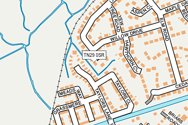 TN29 0SR map - OS OpenMap – Local (Ordnance Survey)