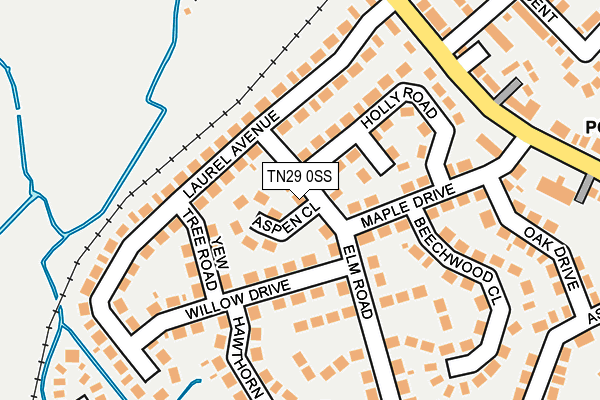 TN29 0SS map - OS OpenMap – Local (Ordnance Survey)