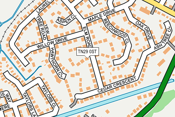 TN29 0ST map - OS OpenMap – Local (Ordnance Survey)